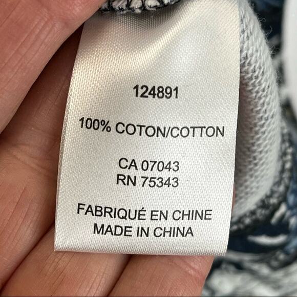 JOIE Caleigh Marbled Abstract Floral Cropped Sweatshirt SZ XL - Picture 4 of 7